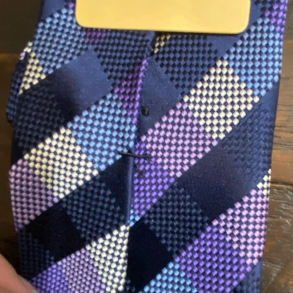 MICHAEL Michael Kors Silk Tie NEW with Tags Purple & Blue